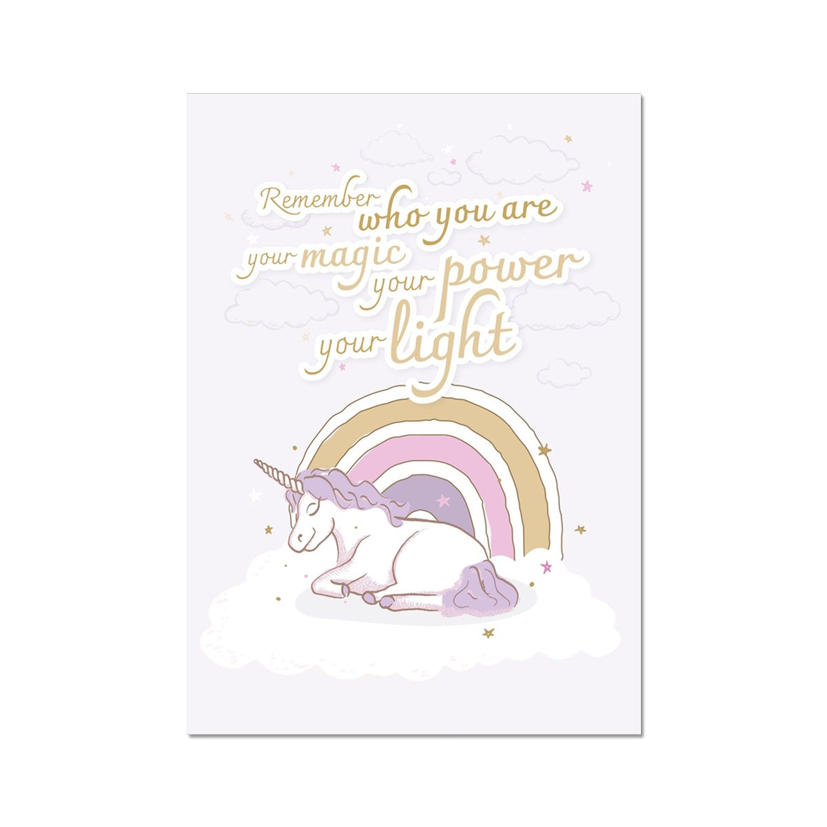 Wall Art - Unicorn Rainbow Lilac Dreams